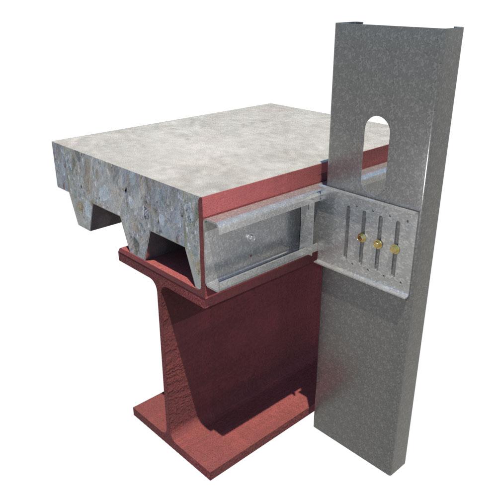 Drift Rail & Clip used in a Deflection Stud Connection